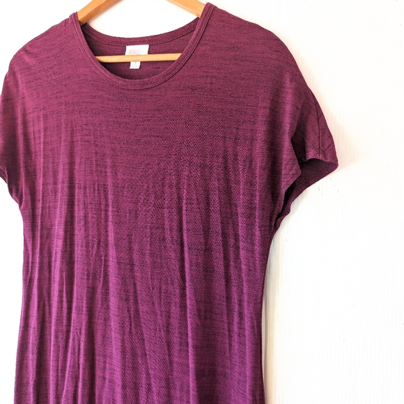 LULAROE Maria heathered purple maxi dress modest conservative - Picture 2 of 10